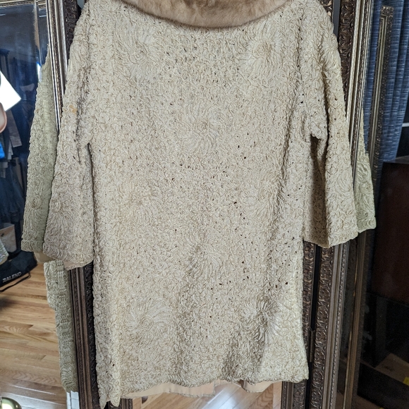 Vintage 1940s H.B. BURNETTE cream / off white soutache ribbon work jacket - Picture 5 of 7